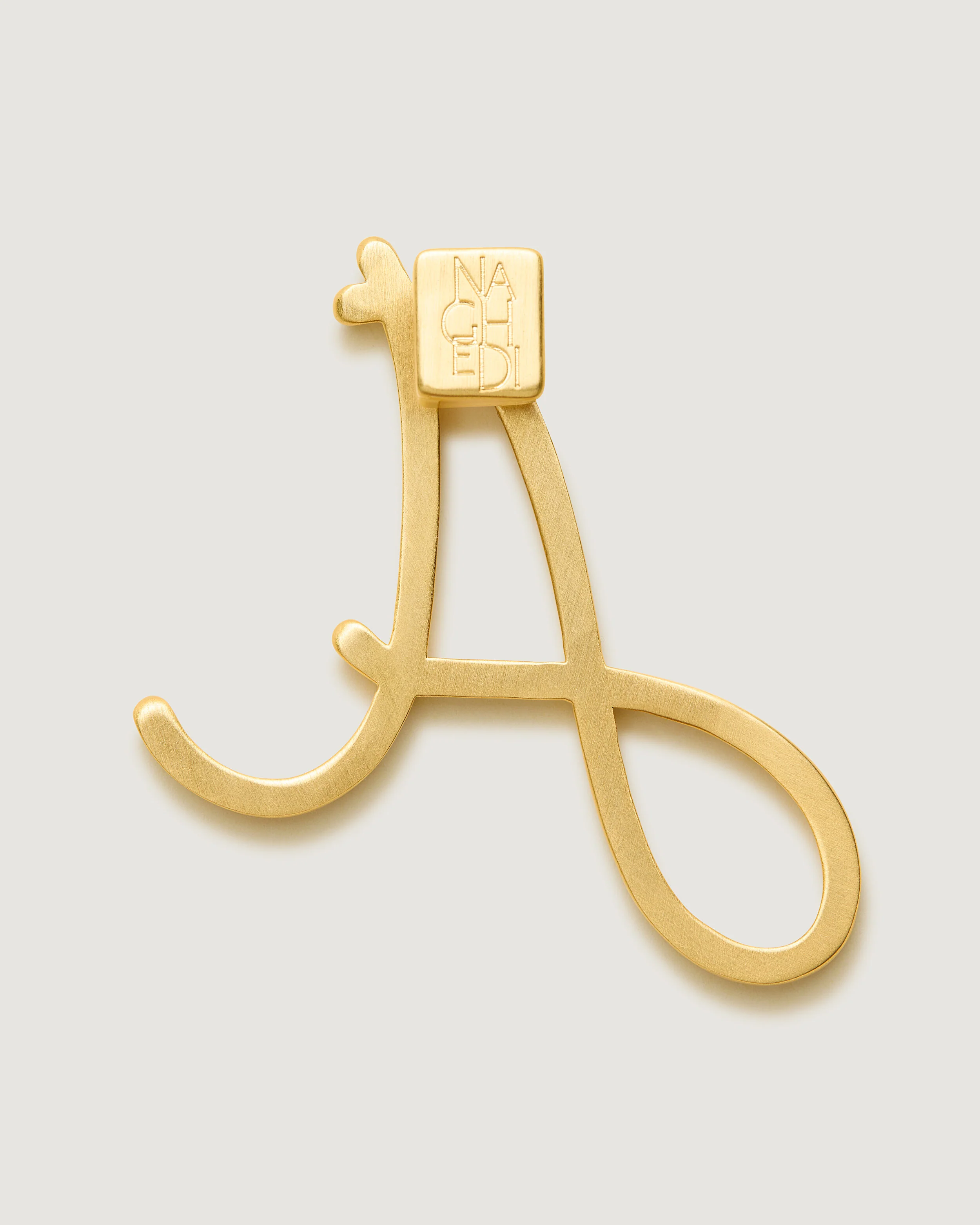 Alphabet Bag Charm | Brushed Gold - Image 3