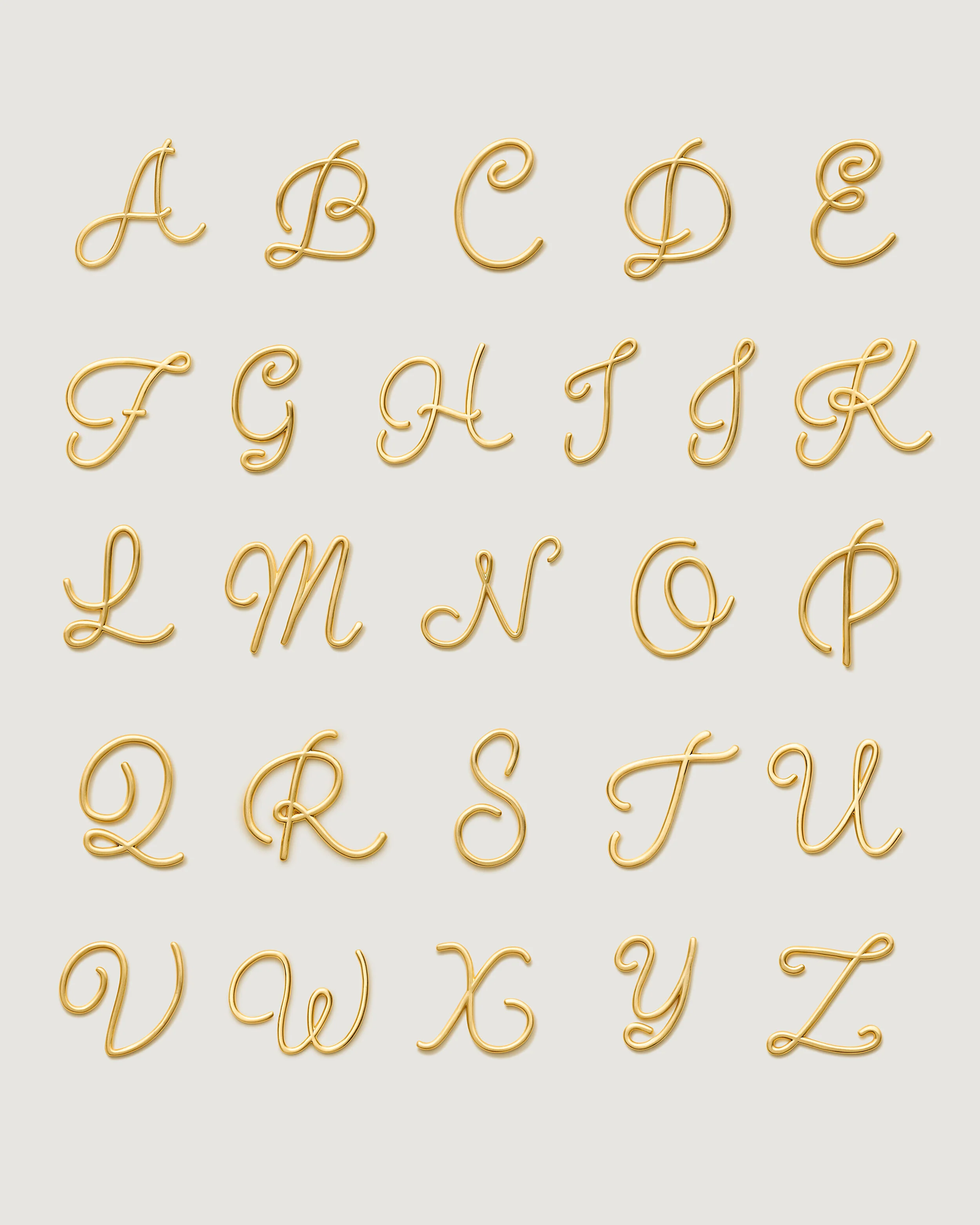 Alphabet Bag Charm | Brushed Gold - Image 5