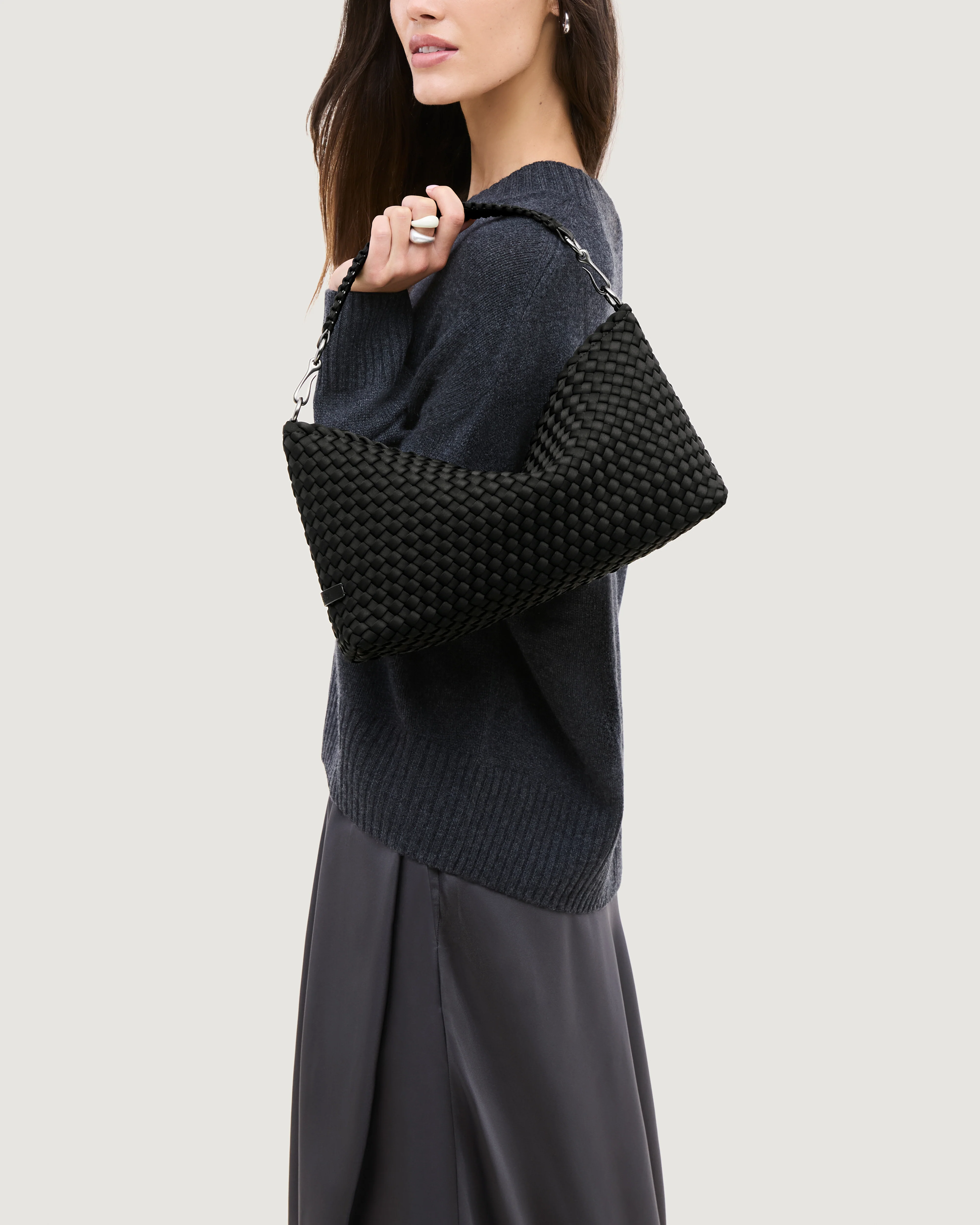 Porto Small Half-Moon Bag | Onyx - Image 5