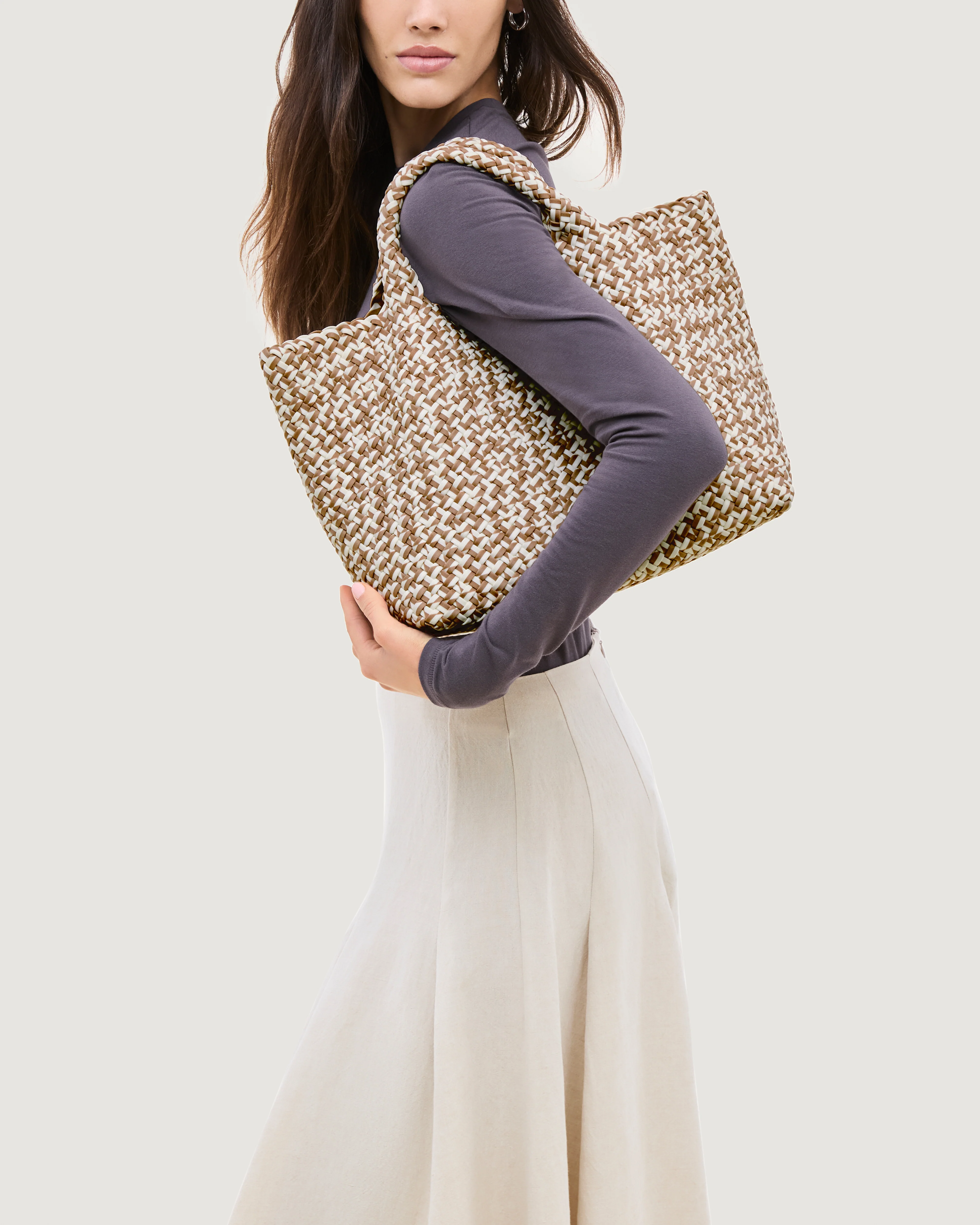 St. Barths Medium Tote Prism | Flax - Image 5