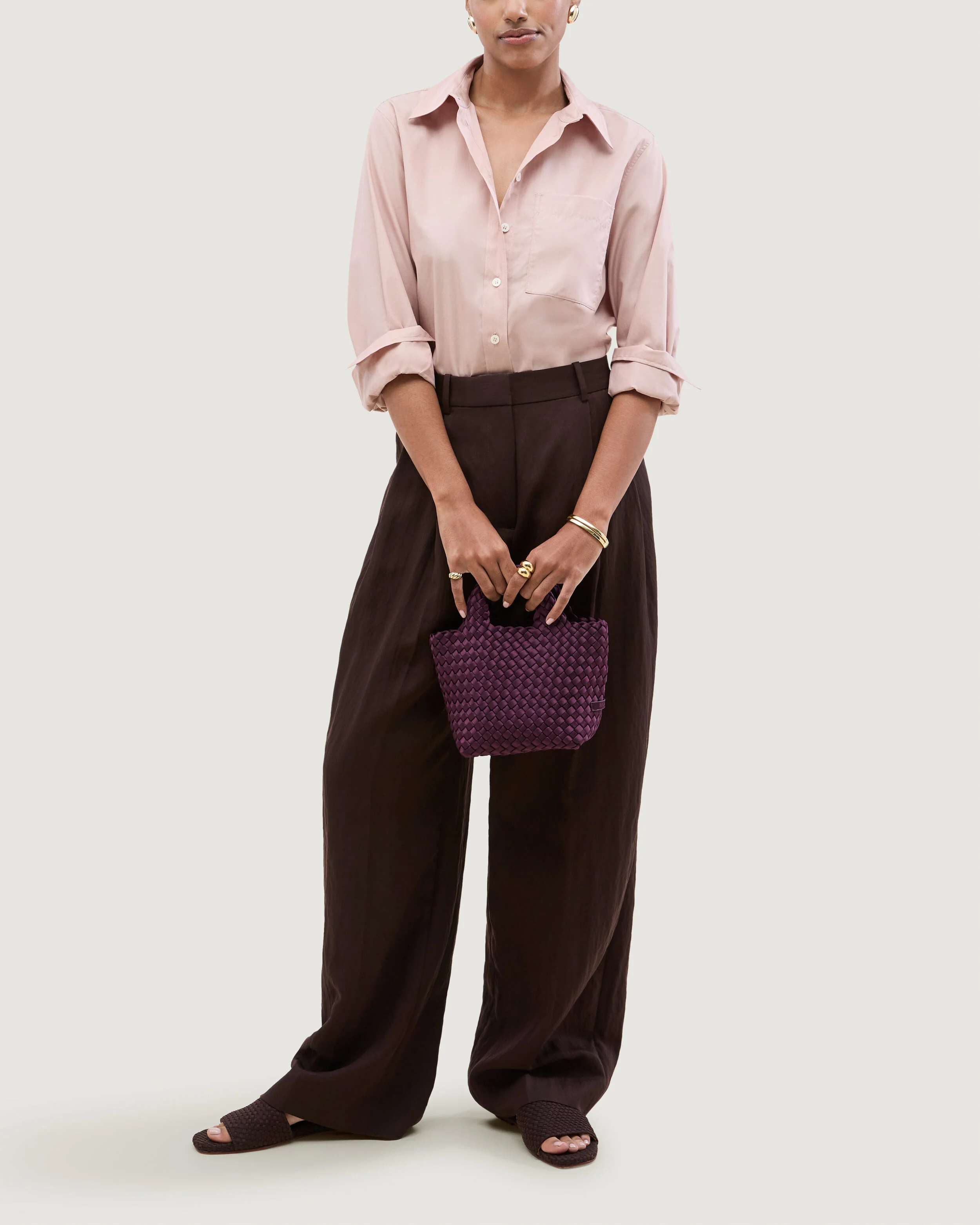 St. Barths Petit Tote Satin | Currant - Image 6