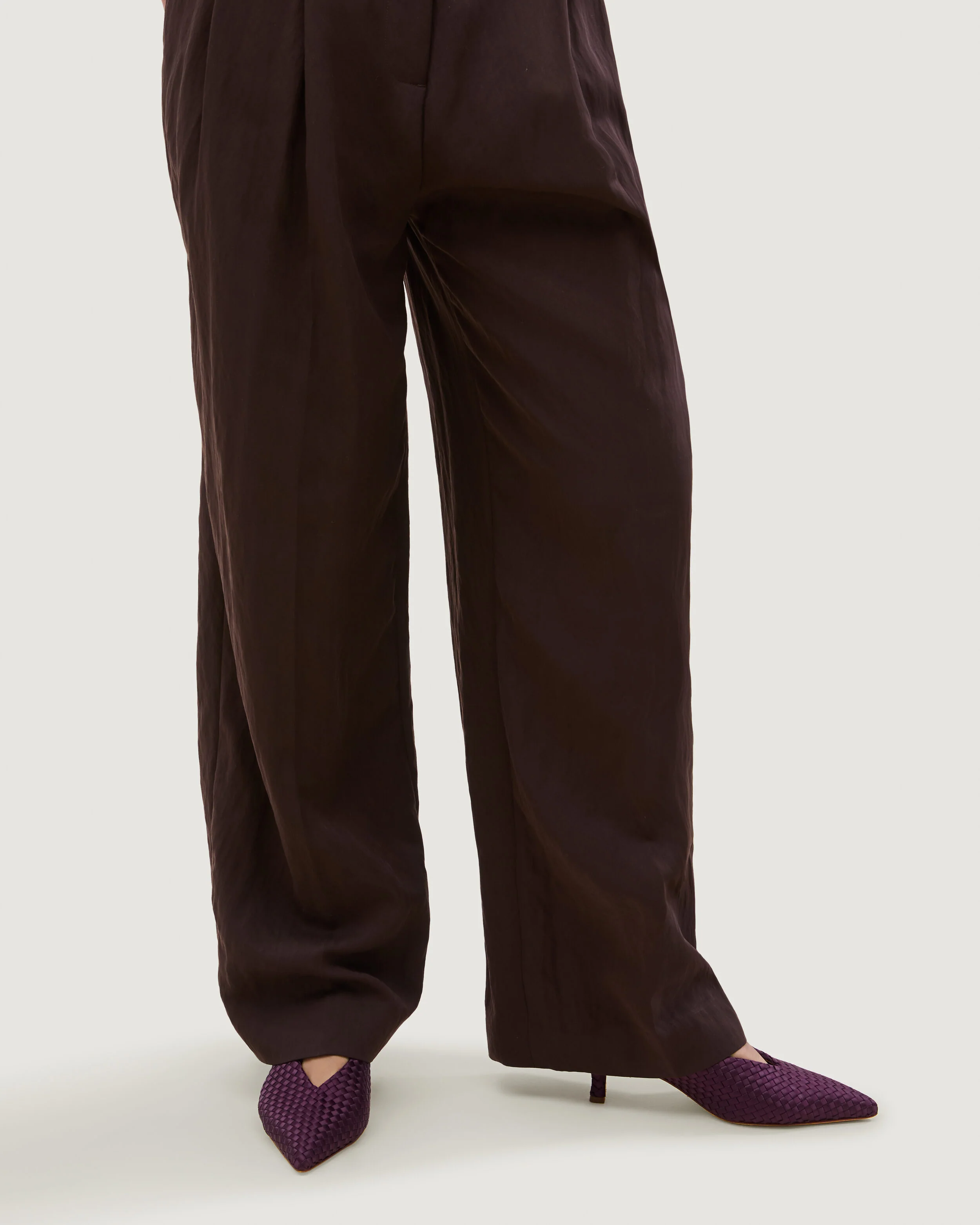 Strada Kitten Heel Satin | Currant - Image 5